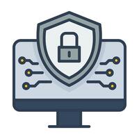 Encryption authentication color icon vector