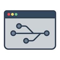 Version control color icon vector