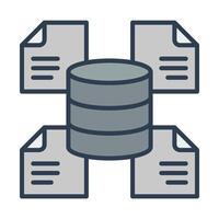 Data repository conceptual flat icon vector