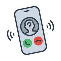 Unknown caller color icon vector