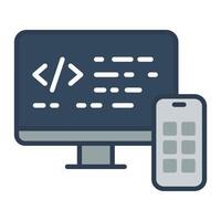 Software development color icon vector