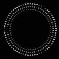Concentric circles in a circular arrangement, abstract composition vector
