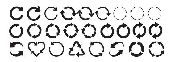 Rotation and Repeat Icon Collection vector
