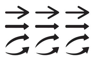 Set of arrows, arrows different. Arrow icon vector
