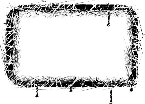 Distressed texture frame featuring abstract spray paint and digital glitch effects