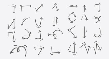Massive Hand Drawn Arrow Collection Doodle Symbols Sketch Lines and Directional Elements for Creative Design Use vector
