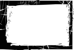 Grunge texture frame with abstract ink spray borders and glitch effects vector