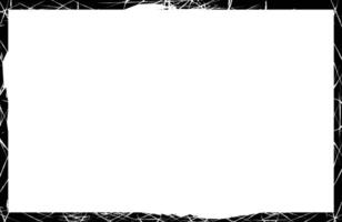 Abstract grunge with glitch effects ink splatter borders and rough textures vector