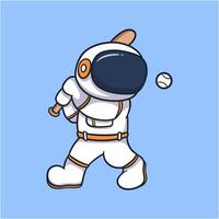 3D Illustration, Character Astronaut Robot vector