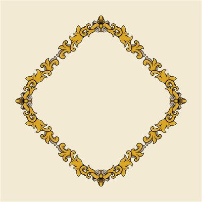 Ornate Gold Frame Design borde