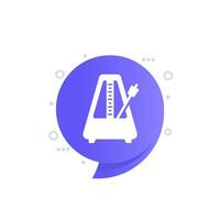 metronome with a pendulum icon design vector