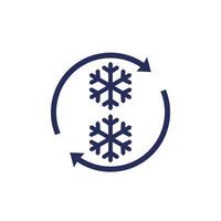 refreezing icon with arrows, vector