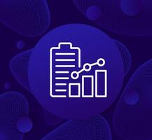battery performance icon in line style vector