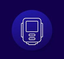 thickness meter icon in line design vector
