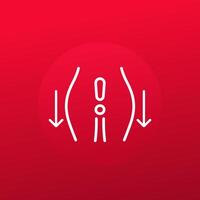 Decreased libido line icon, vector