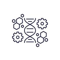 bioengineering icon in line design, vector