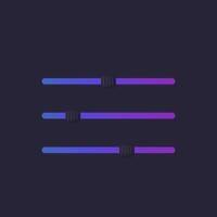 slider bars for web and apps, ui elements vector