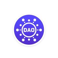 DAO icon, Decentralized Autonomous Organisation concept vector