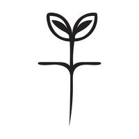 Small Plant Icon for Web, App, and Print Use vector