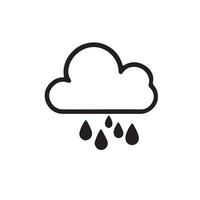 Clouds with Rains Icon for Web, App, Mobile Projects and Weather Theme vector
