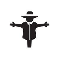 Scarecrow for Field Icon for Agriculture Projects vector
