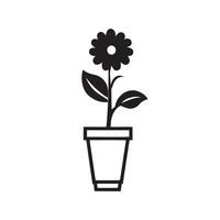 Decorative Plant Vase Icon for UI, Web, and Print vector