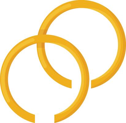 Interlocking Gold Rings