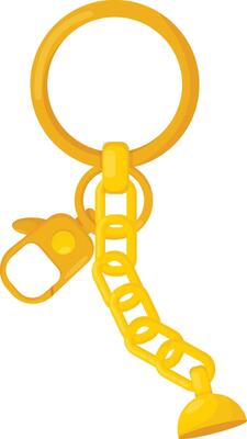 Intricate Gold Keychain