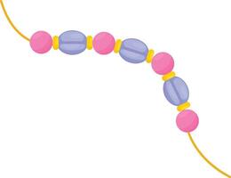 Multi-colored Beaded String vector