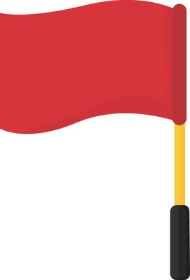 Plain Red Sports Flag