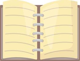 Open Spiral Notebook vector