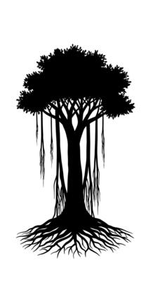 Banyan Tree Silhouette