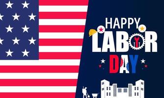 Minimal Labor Day Background Template vector