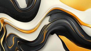 black and white marble with yellow gold luxury background texture pattern photo