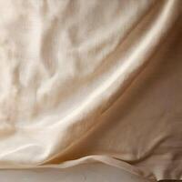 Beige Fabric Drape with Soft Creases and Subtle Light and Shadow photo