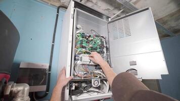 HVAC technician installs heating, ventilation and air conditioning systems 21 video