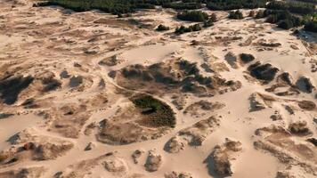 Aerial view of a desert, sand dunes. Texture of the surface of desert nature 3 video