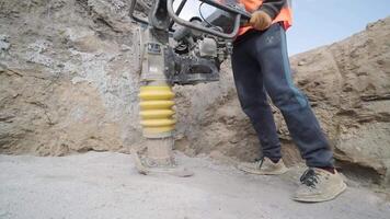 Excavation works, compaction of the soil 4 video