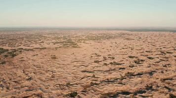 Aerial view of a desert, sand dunes. Texture of the surface of desert nature 25 video
