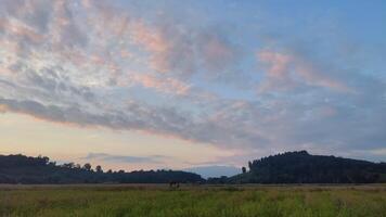 time lapse clouds in the sky in the evening before sunset video