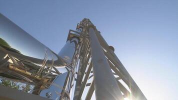 Metal structure tower view from inside video