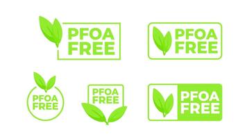 PFOA free animated icons on white and blue background video