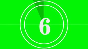 Green Screen Movie Countdown Timer Animation with numbers overlay, retro style countdown design mimics vintage film reels, suitable for cinematic themes and professional presentations. video