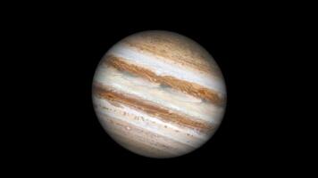 Animation depicting Jupiter rotating in space. video