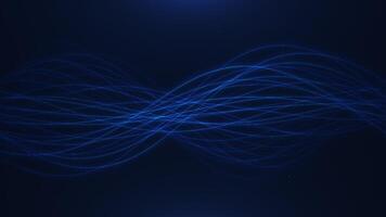 Blue fiber waves flow continuously in a seamless 4K 60FPS loop. Ideal for digital motion graphics, presentations, and tech visuals. video