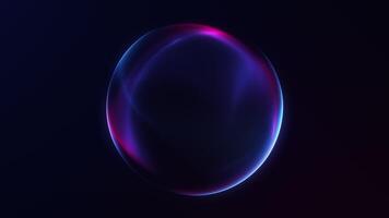Stylized blue gradient sphere softly glowing in seamless 4K 60FPS loop. Ideal for futuristic motion graphics, digital branding, and presentations. video