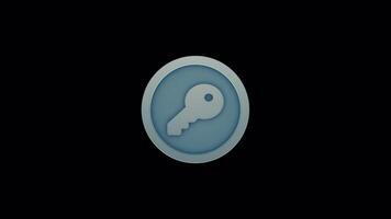 Seamless Security Key Loop - Encryption Icon, Cyber Access Animation video