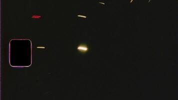Super 8 Film Frame Scan. Blurred Light Trails effect. Nice for Overlay or Transition. Light Leaks and Sprocket Hole. For Nostalgia Vintage Look video