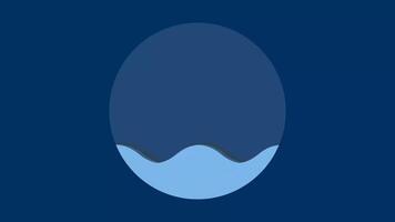 Circular water fill loading animation video