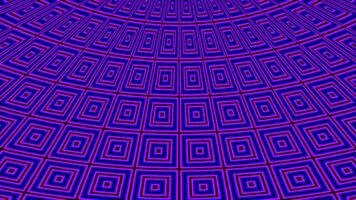 Hypnotic loop with concave blue and magenta grids video